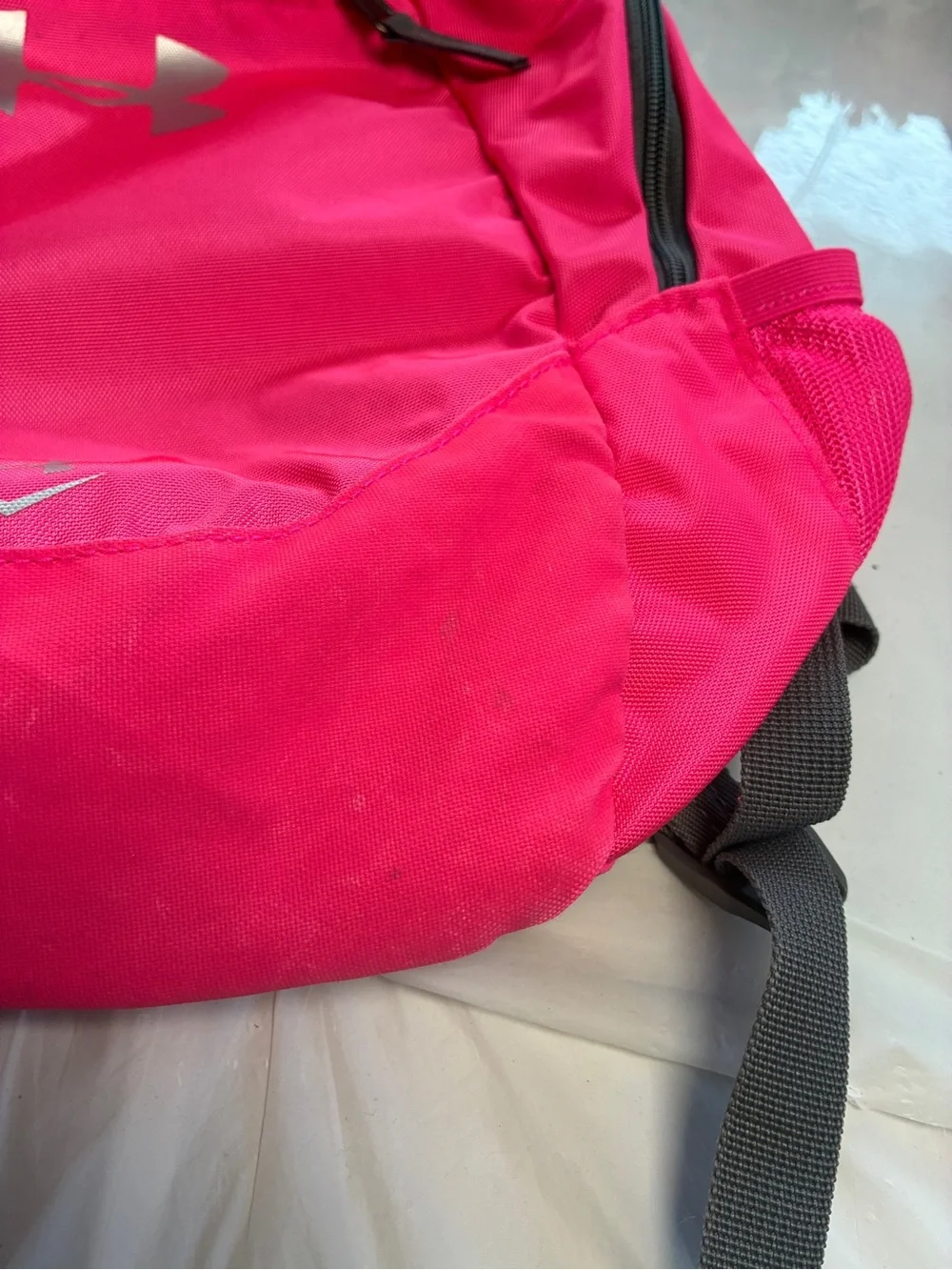 Under Armour Hustle Jr II T-Ball Bat Pack Pink Gray Baseball Backpack UASB-HJBP2